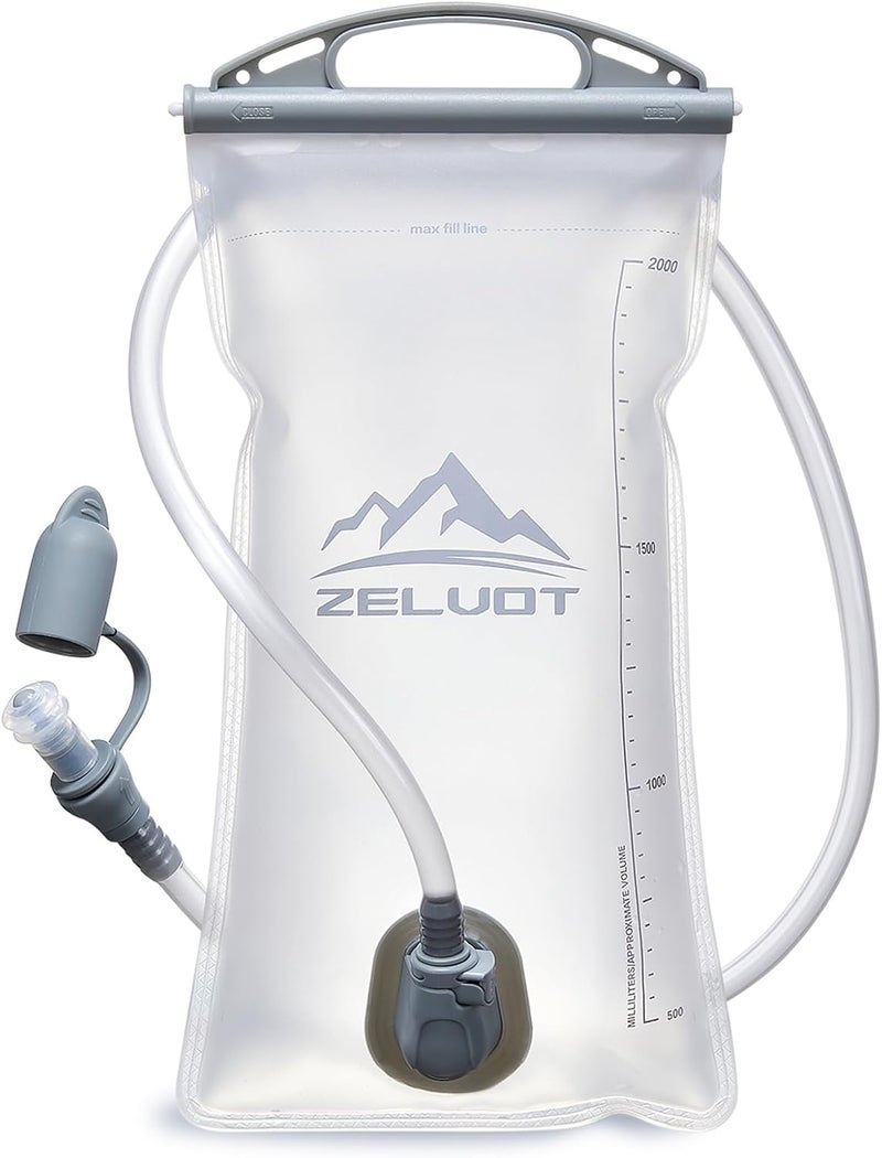 Zelvot 2L Hydration Bladder, BPA Free Water Bladder for Hiking Backpack, Leakproof Water Storage Bladder for Running, Hiking, Marathon - Image 1